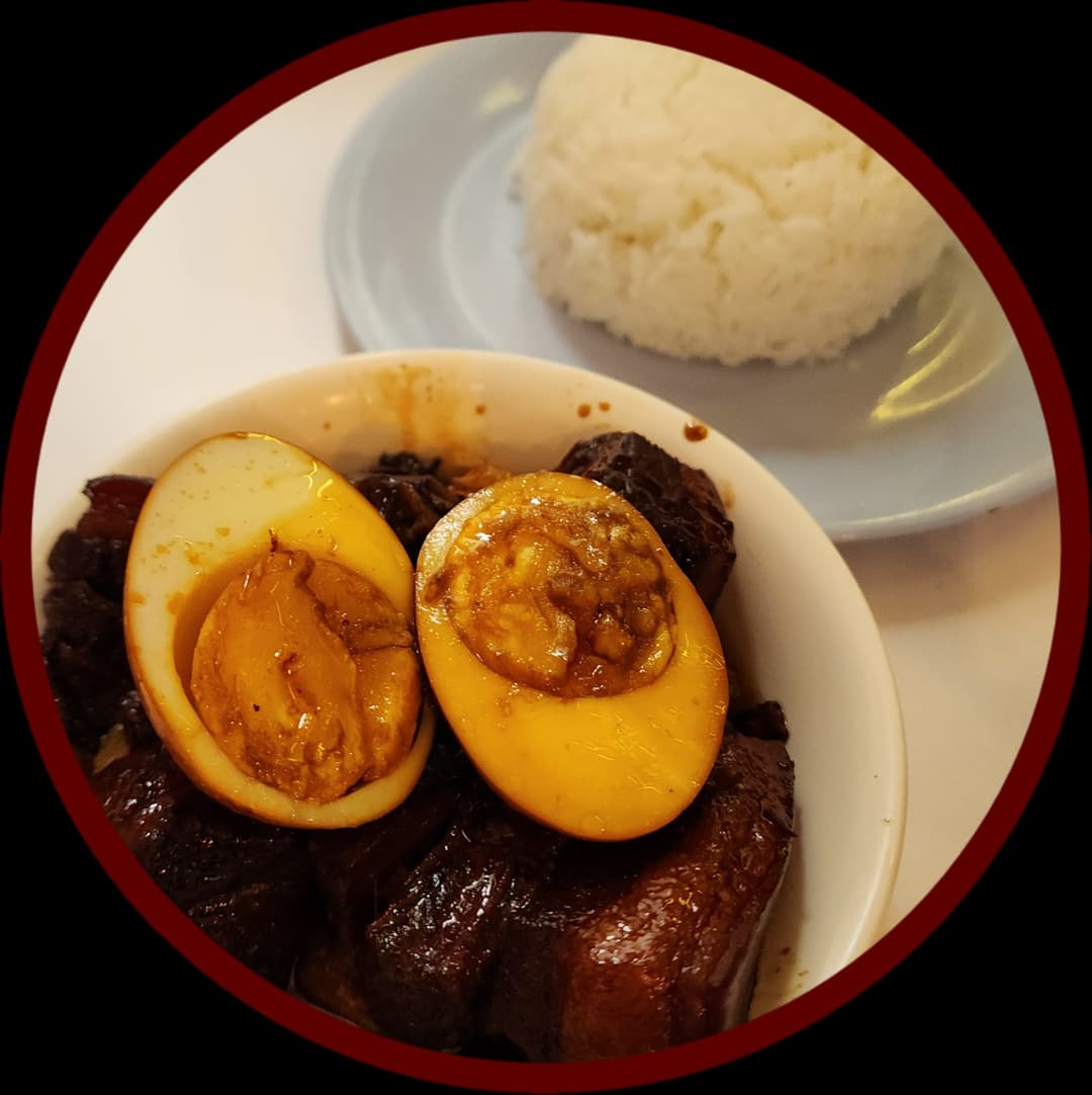 Rice with Braised Pork Belly & Soy Sauce Egg
