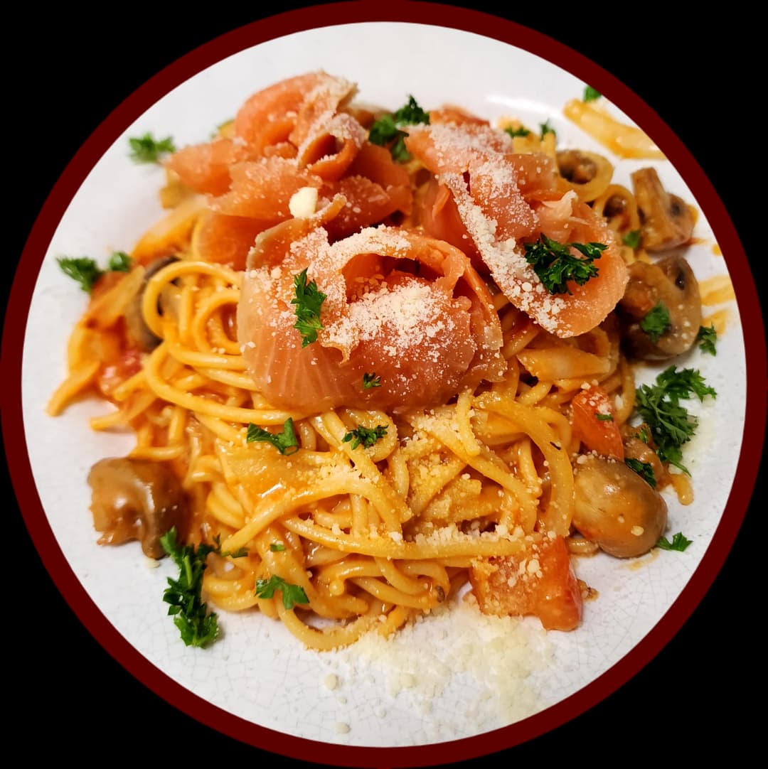 Smoked Salmon Pasta w/Rose Sauce