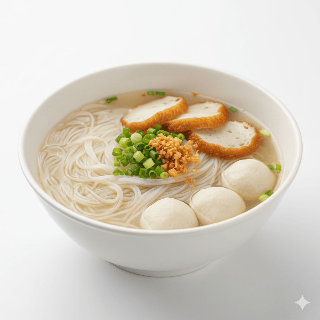 Vermicelli in Soup with Fish Balls